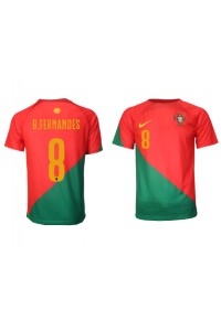 Portugal Bruno Fernandes #8 Voetbaltruitje Thuis tenue WK 2022 Korte Mouw